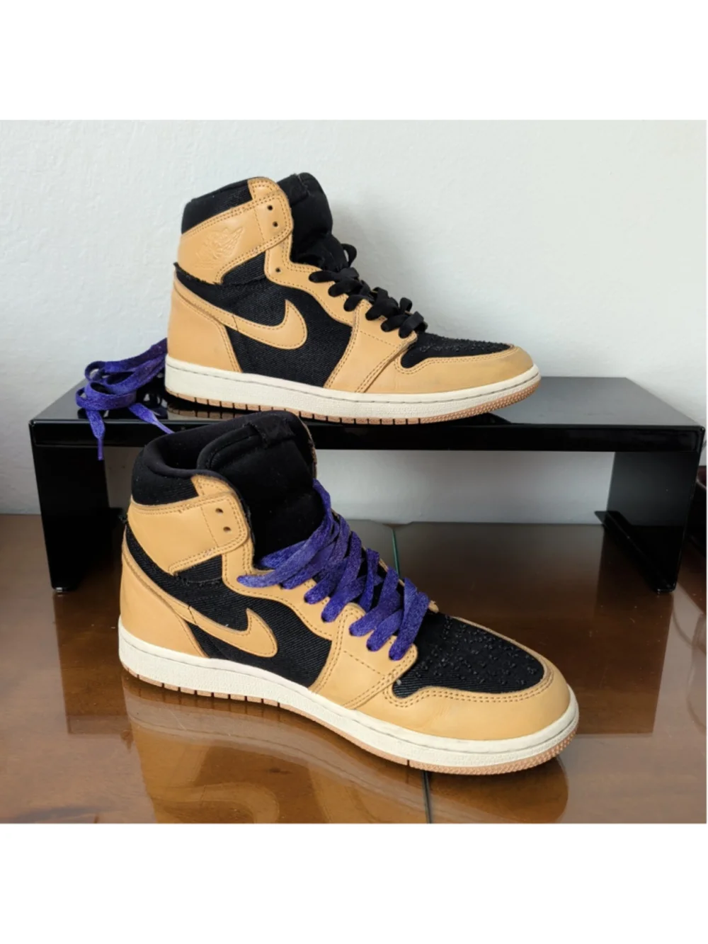 Jordan 1 Retro High OG Heirloom Vachetta Tan Black Denim